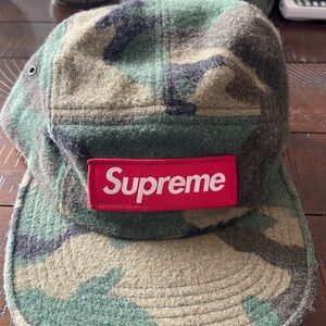 Supreme Camo wool camp hat